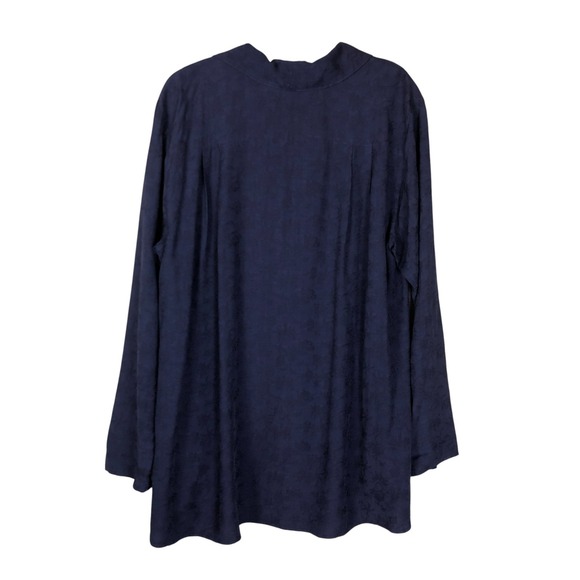 CP Shades Womens Square Button Embroidered Button Down Size M Blue Lagenlook VTG - Picture 2 of 14